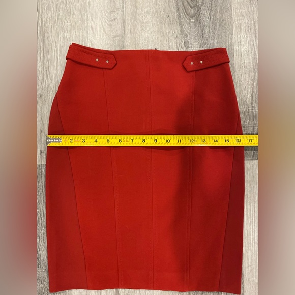 WHBM Red Pencil Skirt Size 00 - Picture 8 of 10